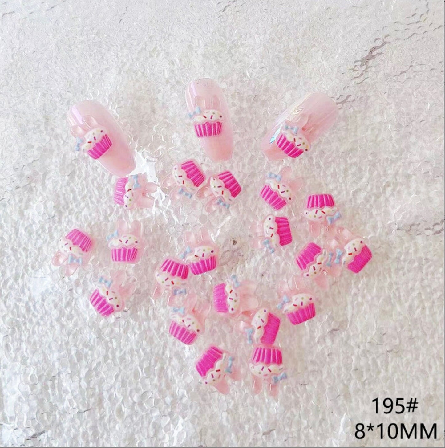 Cute Fruit Costume and Cartoon Characters 3D Nail Art Charms, Mini Cabochon