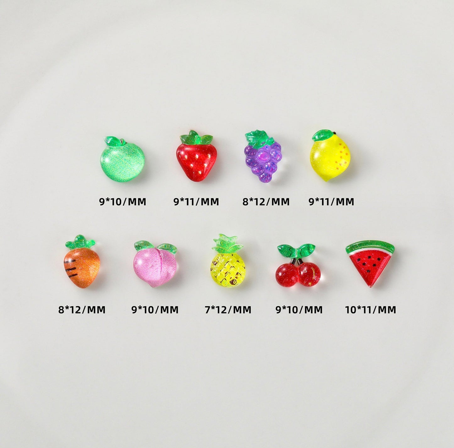 Fruit Themed 3D Nail Art Charms, Mini Cabochon