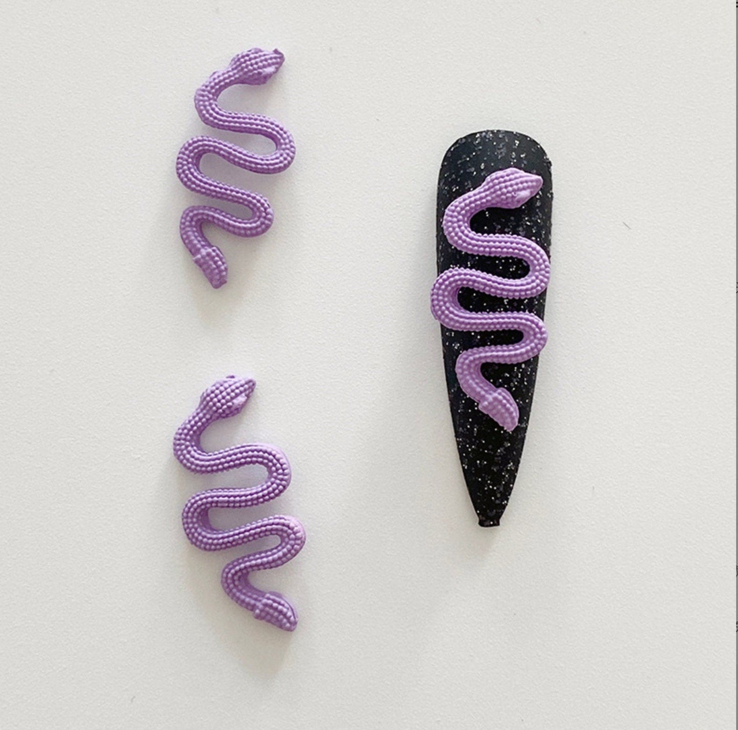 Slithering Snake, Multiple Colors Animal Themed Nail Art Charms, Mini Cabochon