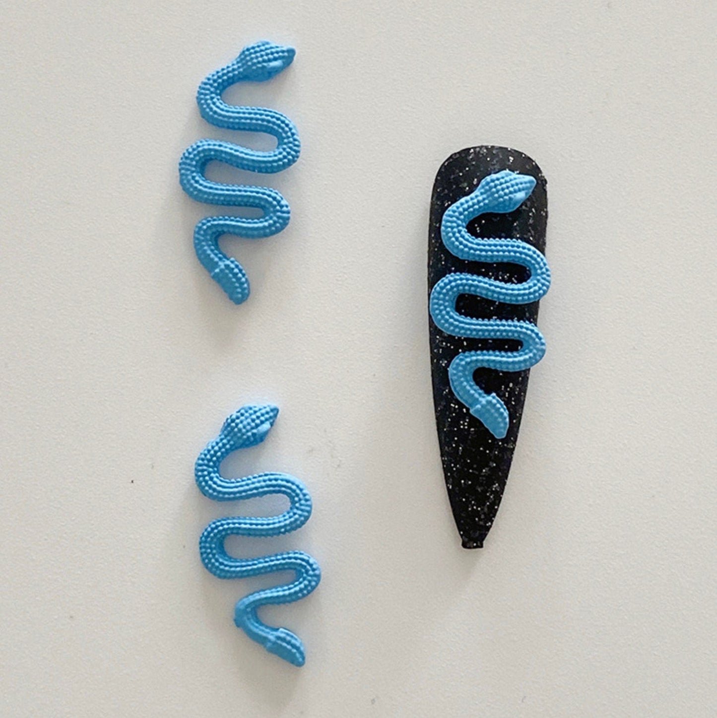 Slithering Snake, Multiple Colors Animal Themed Nail Art Charms, Mini Cabochon