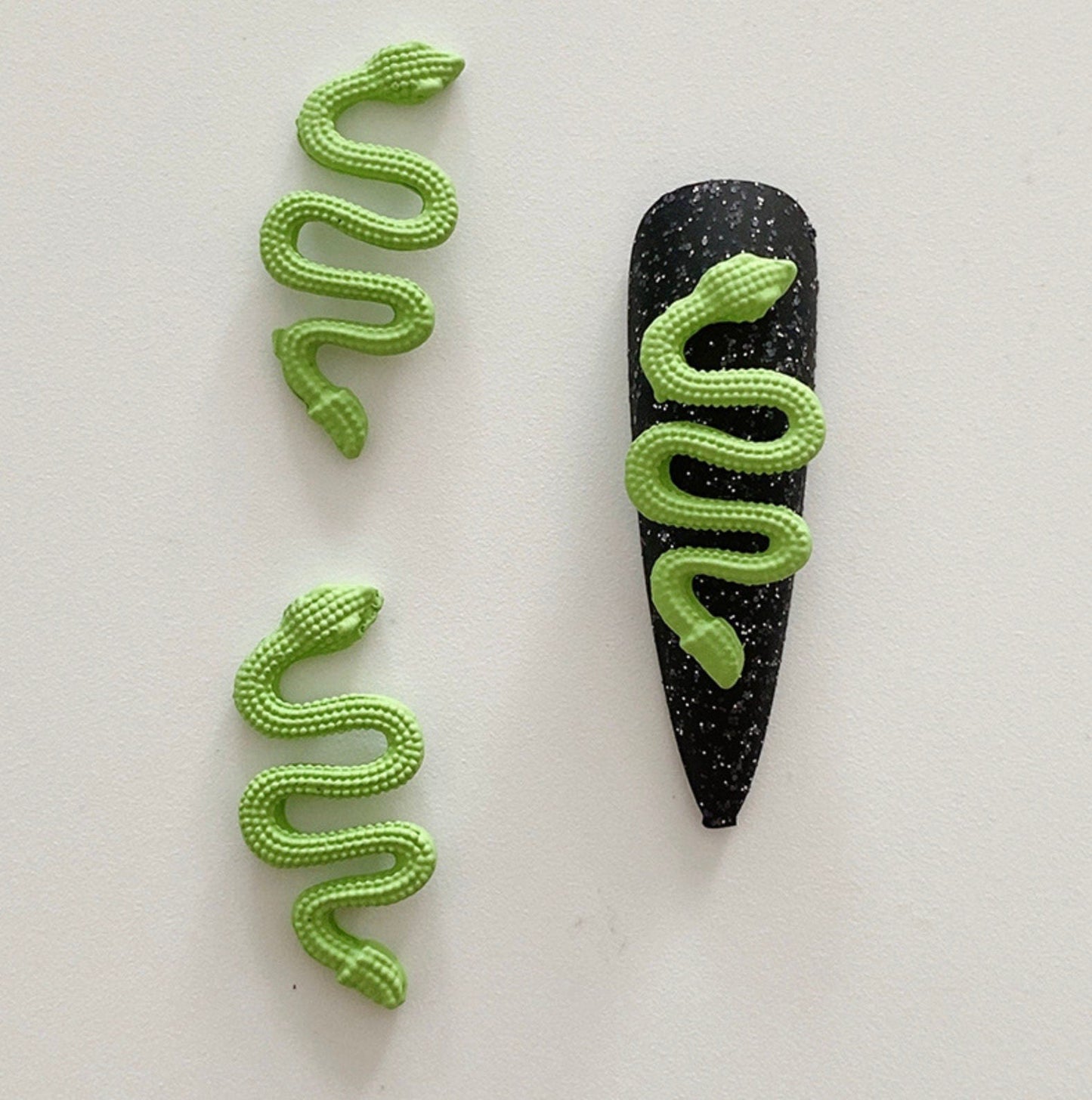 Slithering Snake, Multiple Colors Animal Themed Nail Art Charms, Mini Cabochon