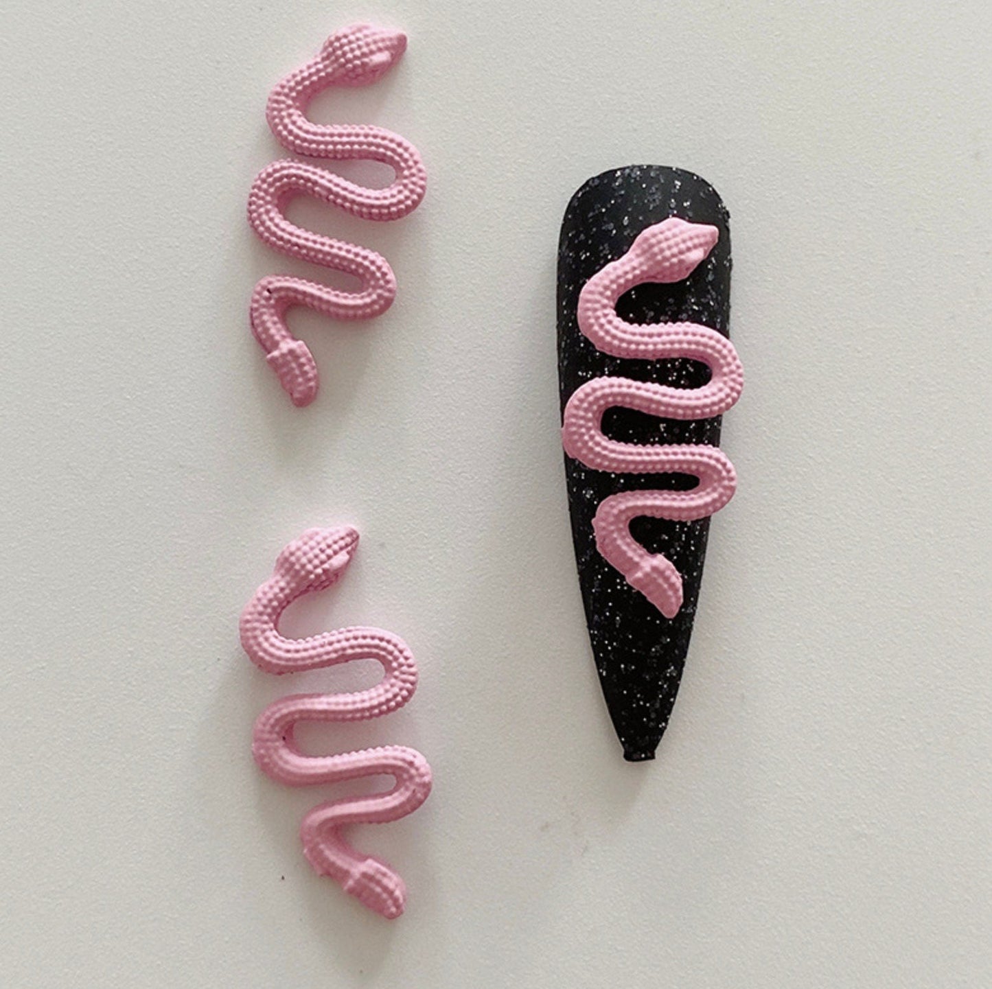 Slithering Snake, Multiple Colors Animal Themed Nail Art Charms, Mini Cabochon