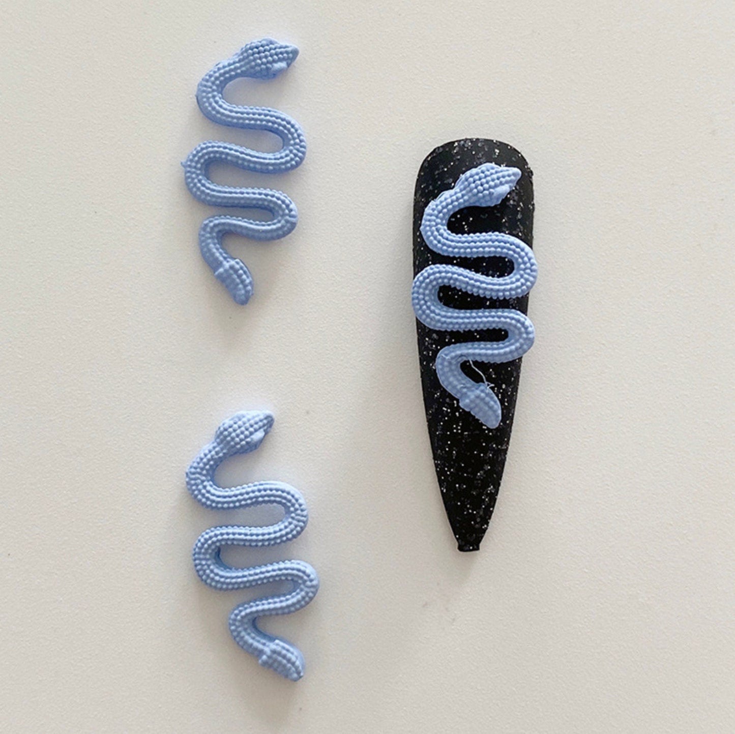 Slithering Snake, Multiple Colors Animal Themed Nail Art Charms, Mini Cabochon