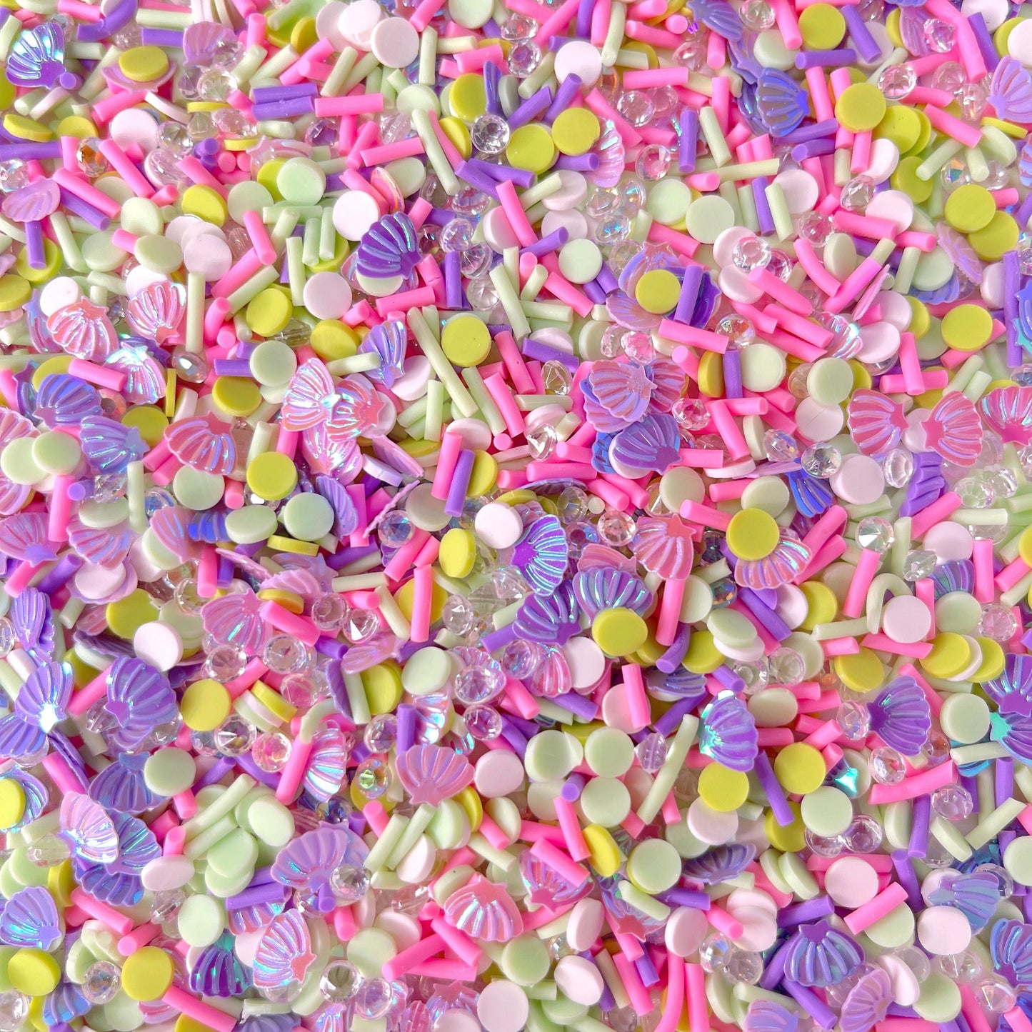 FAKE Purple Mermaid Scale, Ocean Polymer Clay Sprinkle Mix (NOT EDIBLE) D44-20