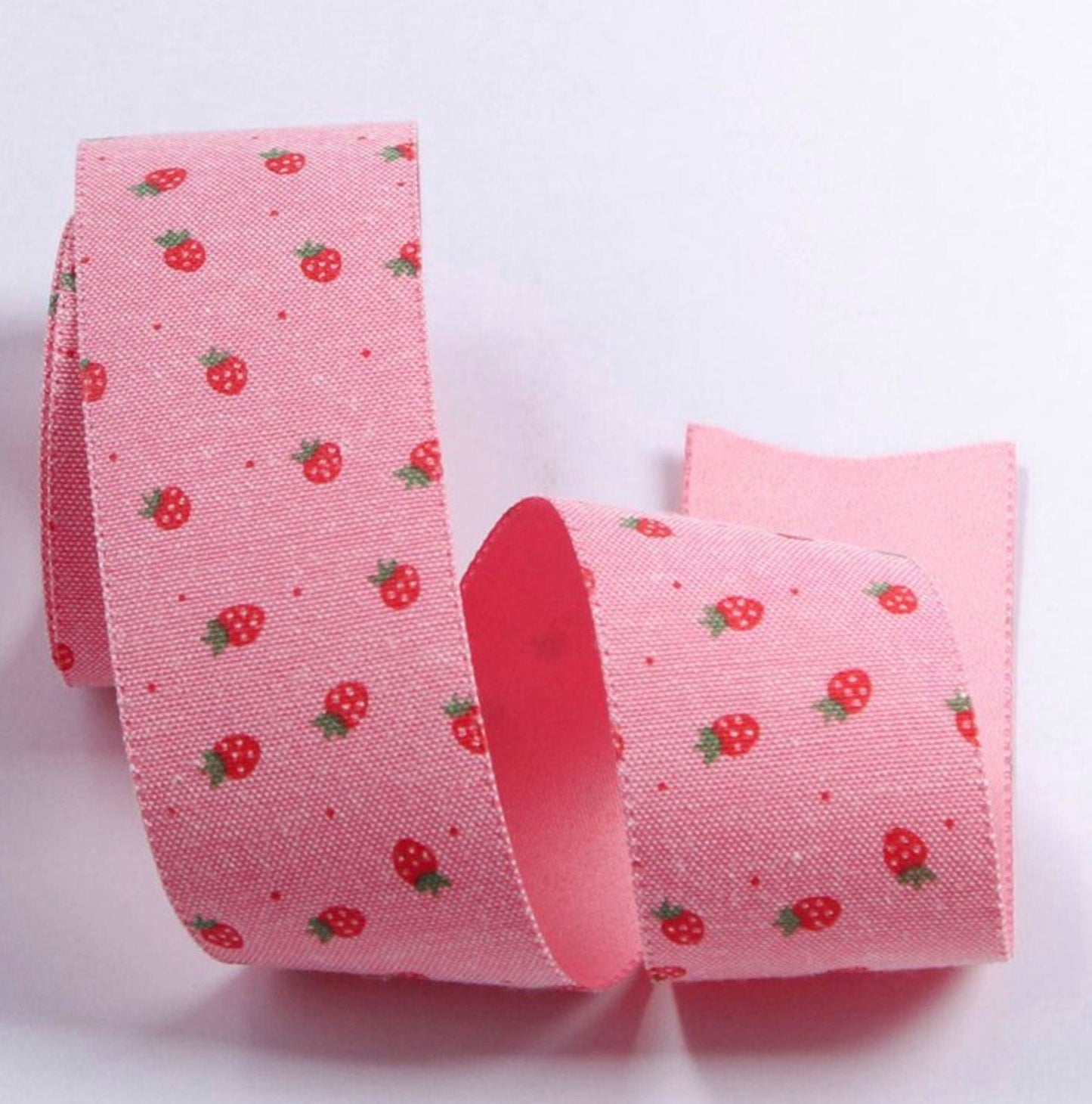 1 inch/1.5 inchCute Strawberry Flower Field Themed Ribbons (10YD)
