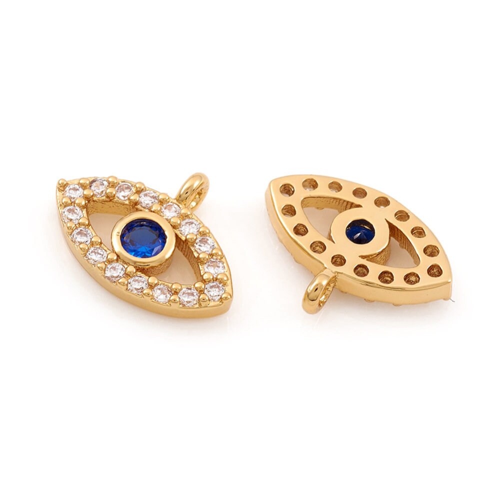 18K Real Gold Plated White Heart Key (12mm x 10mm)