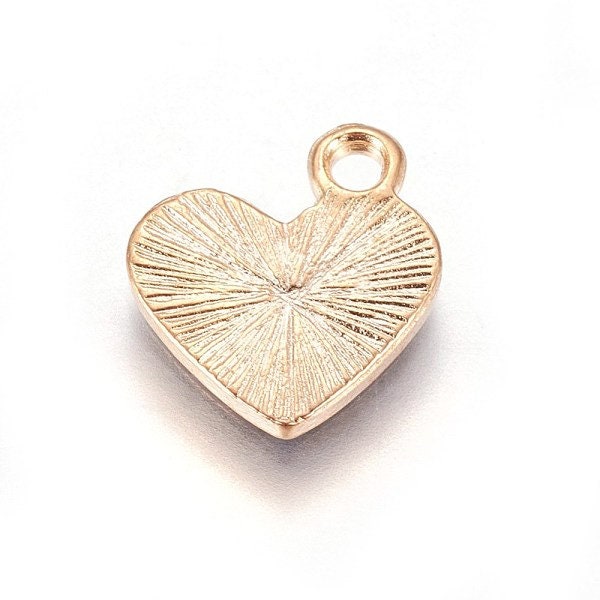 13MM Heart Enamel Charm Red, White, or Black Oil Drop Style Zinc Alloy Pendant
