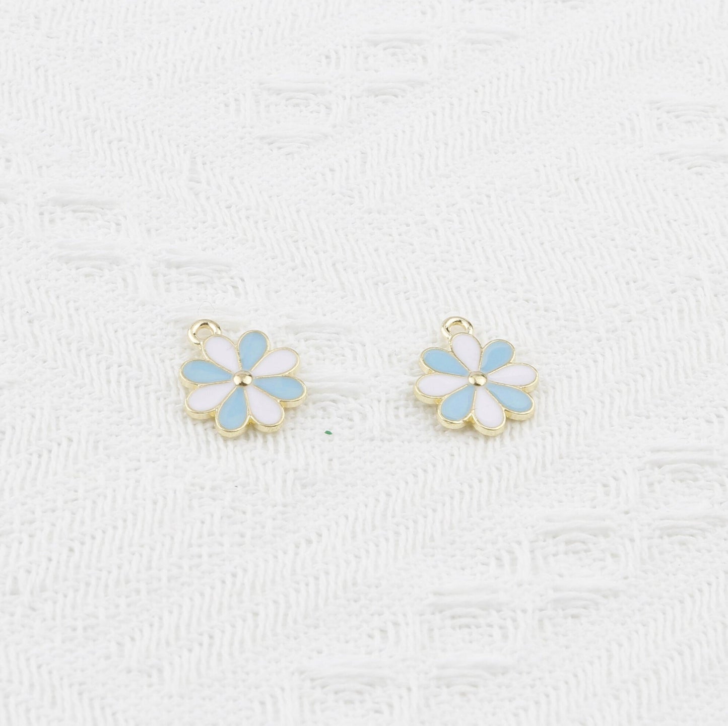 18MM Colorful Flower Enamel Charms
