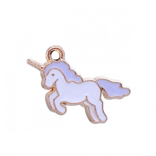 22MM Cute Unicorn Enamel Charm