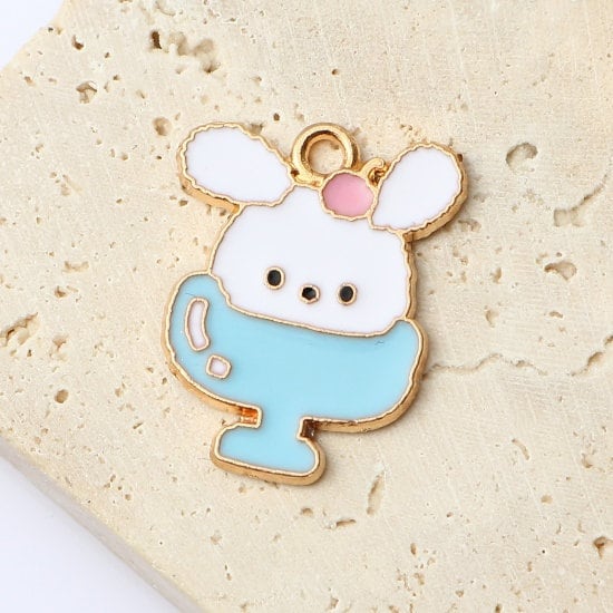 22MM Sundae Bunny Themed Enamel Charm