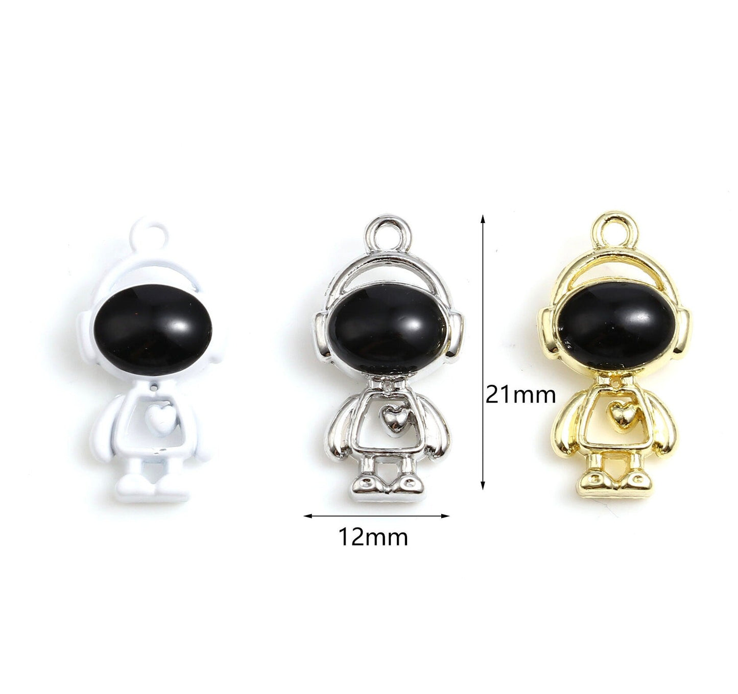 21MM Cute Astronaut Themed Metal Charms