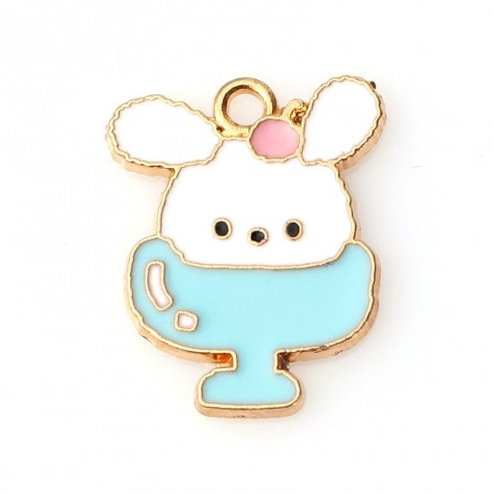 22MM Sundae Bunny Themed Enamel Charm