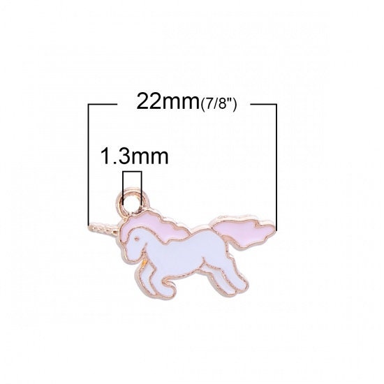 22MM Cute Unicorn Enamel Charm