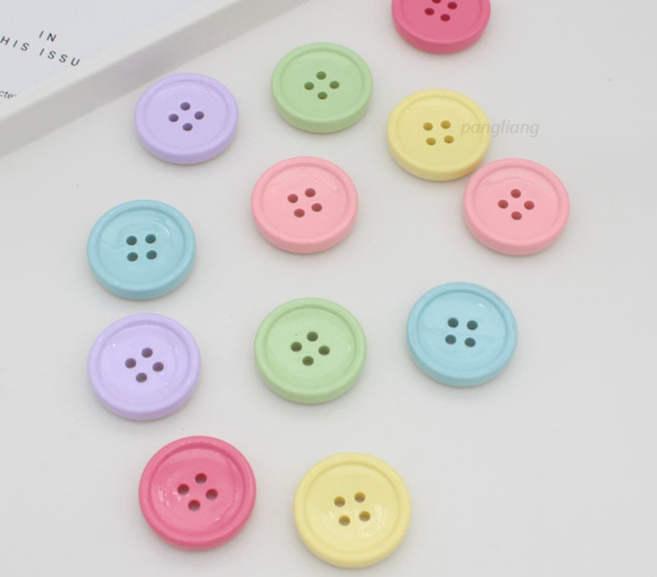 25MM Colorful Button Themed Cartoon Character Flatback Cabochons