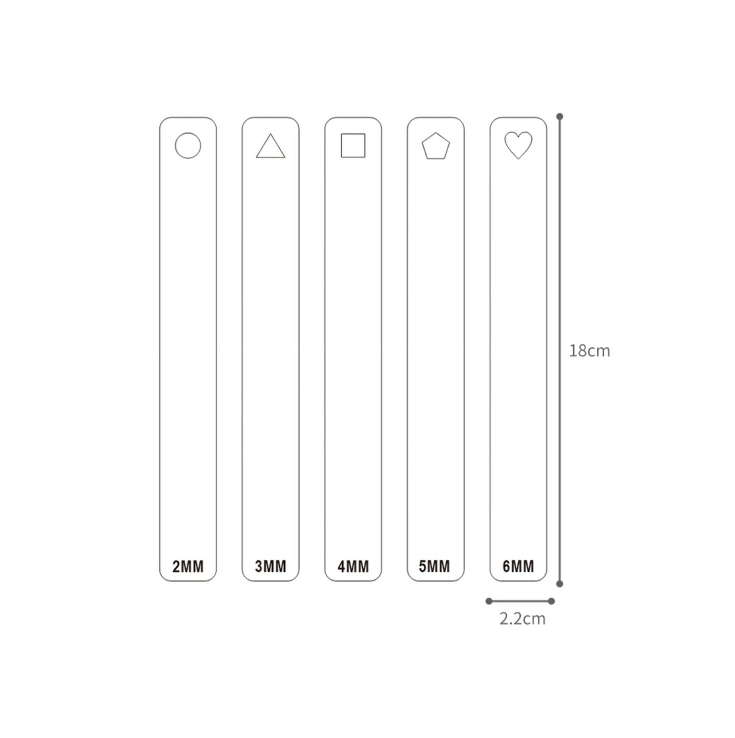 2MM/3MM/4MM/5MM/6MM Polymer Clay Rolling Guides