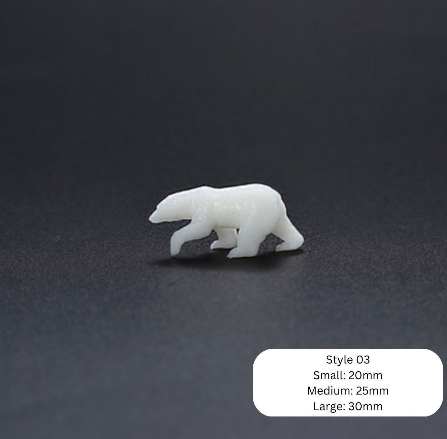 3D Printed Polar Bears in Different Positions, Swimming or Walking