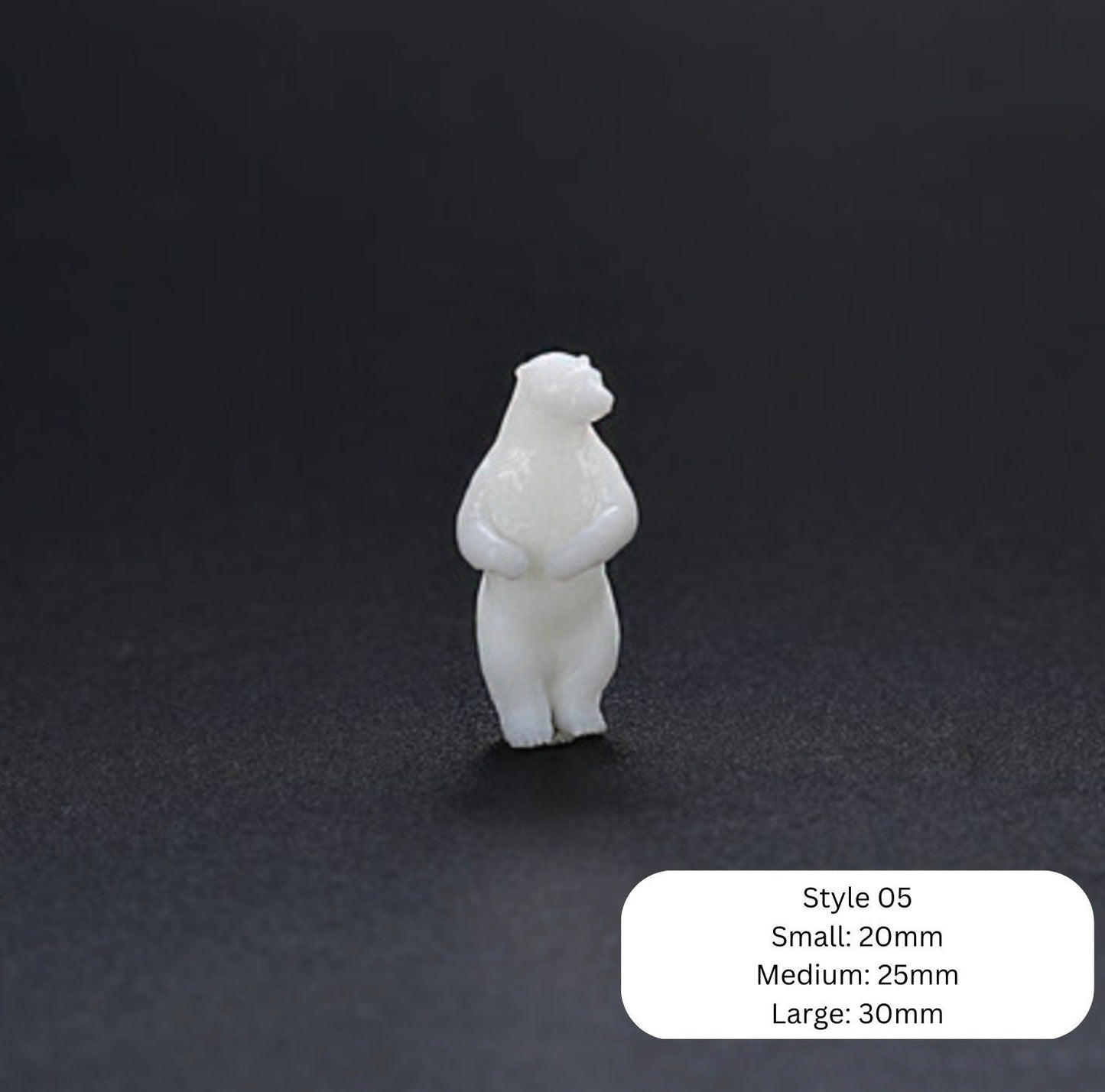 3D Printed Polar Bears in Different Positions, Swimming or Walking