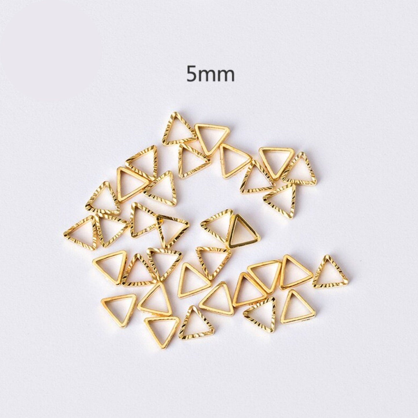 5MM Triangle Shaped Gold Mini Open Back Bezel
