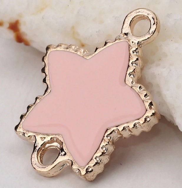 5pc/10pc Filled Star Connecter Charm Pendant (24mm x 19 mm)