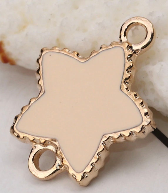 5pc/10pc Filled Star Connecter Charm Pendant (24mm x 19 mm)