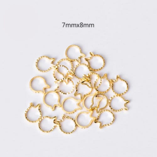 8MM Cat Shaped Gold Mini Open Back Bezel