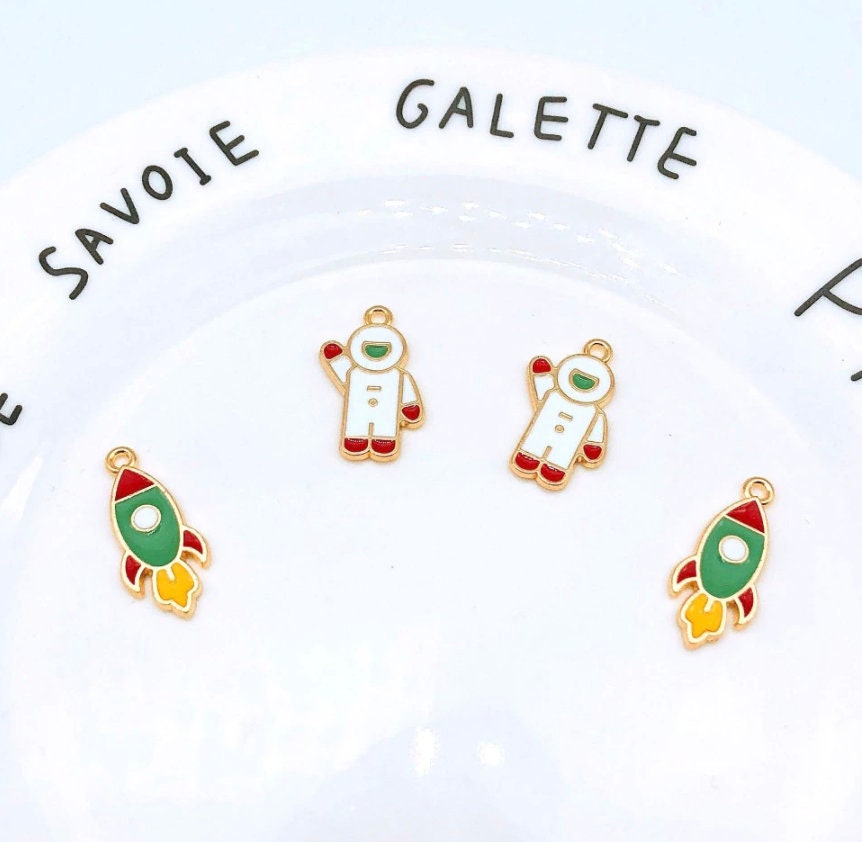 Alloy Enamel Astronaut Space Shuttle Space Charms