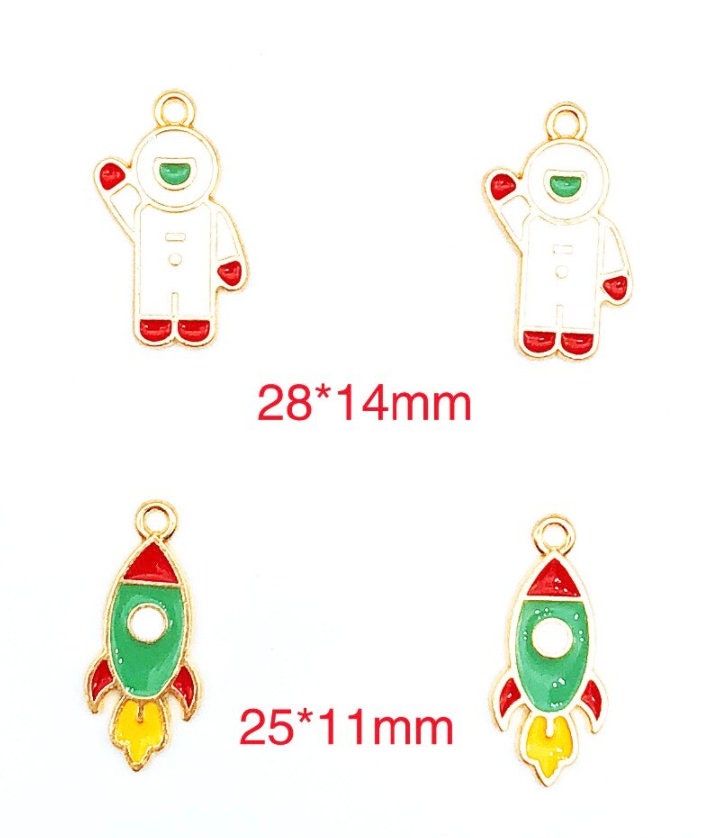 Alloy Enamel Astronaut Space Shuttle Space Charms