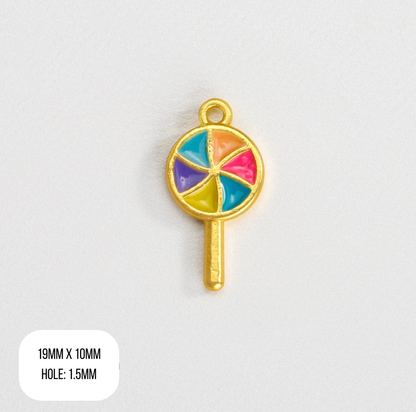 Alloy Bell, Flower, Bow and Lollipop, Spring Fling Themed Alloy Charms