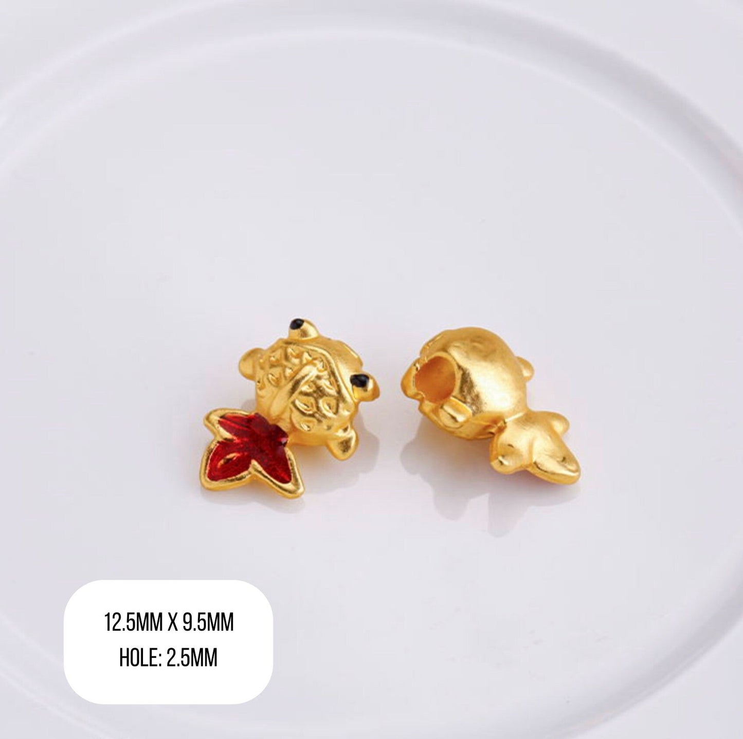 Alloy New Years Celebration Fish Themed Alloy Charms