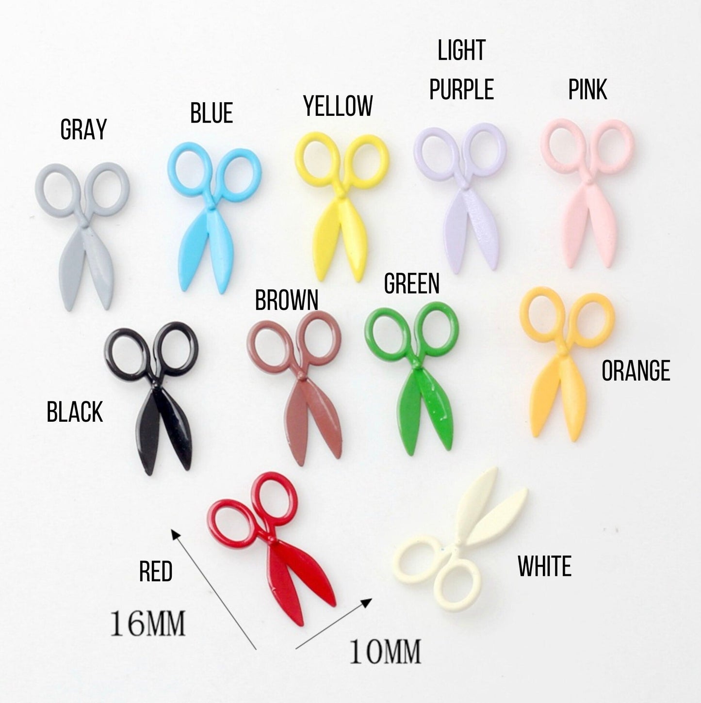 Cute Mini Metal Scissor Themed Charms