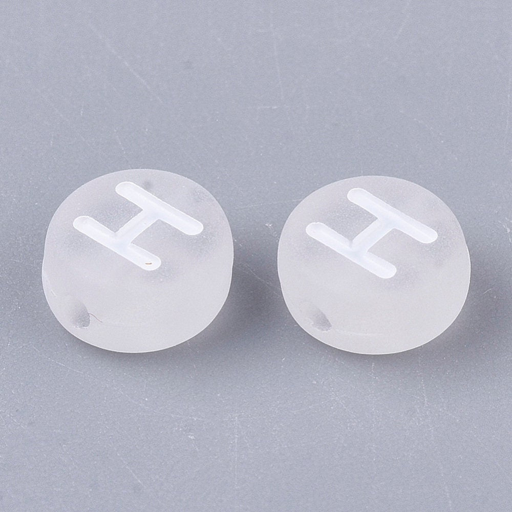 Frosted Matte Mixed Color Letter A-Z Alphabet Individual Beads (7MM)