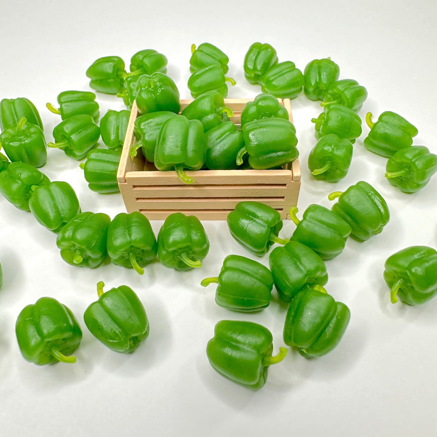 FAKE Mixed Color Bell Pepper, Vegetable Theme Cabochons (No Eyepins) 1.5CM x 1CM