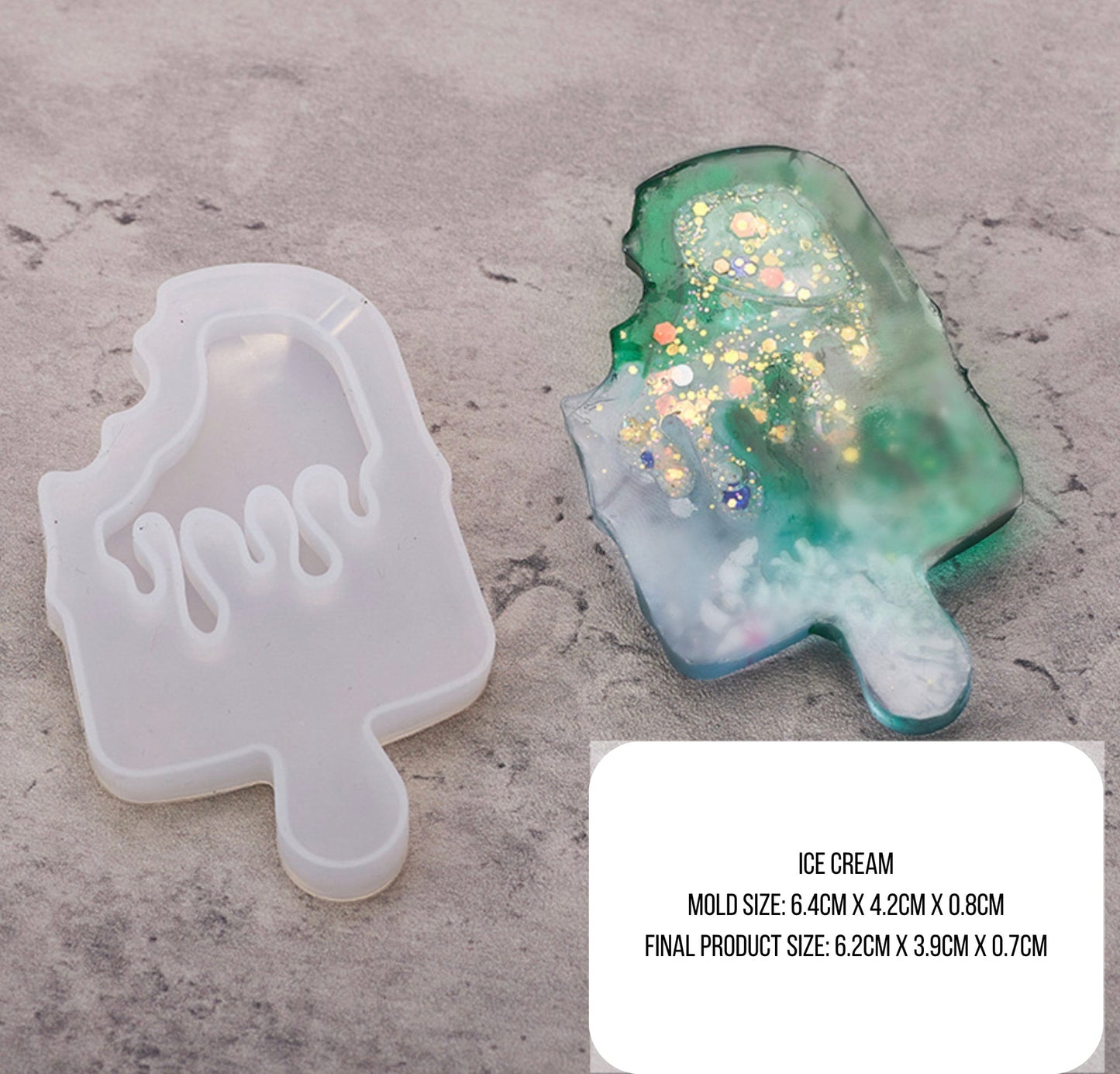 Ice Cream Shaker Charm Silicone Mold