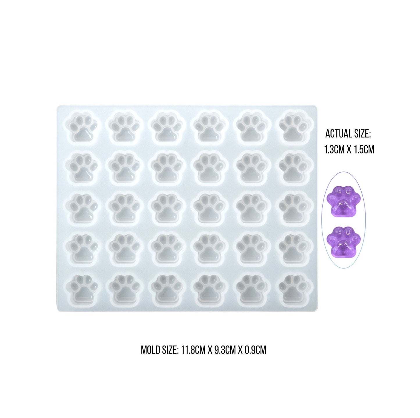 Small/Large Animal Paws Themed Charm Silicone Mold