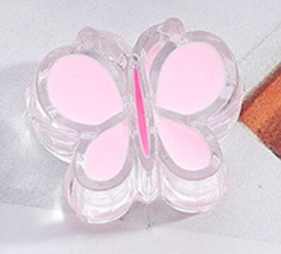 Chunky Rainbow Butterfly Enamel Acrylic Bead (20.7x18mm)