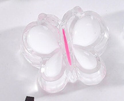 Chunky Rainbow Butterfly Enamel Acrylic Bead (20.7x18mm)