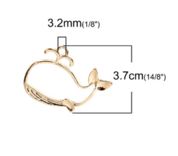 Gold Whale Open Back Bezel Frame