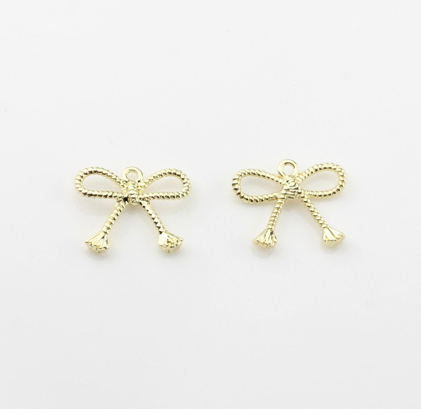 16MM x 20MM Zinc Alloy Braided Rope Bow Themed Charm