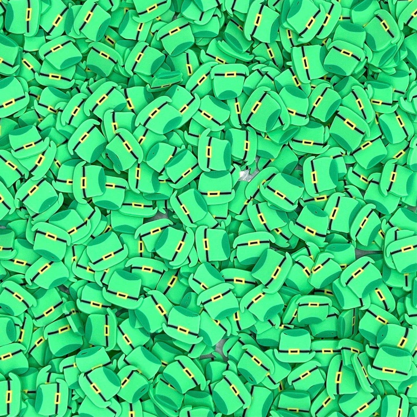 FAKE 10MM Green Hat St. Patrick Day Polymer Clay Sprinkle (NOT EDIBLE) D20-14