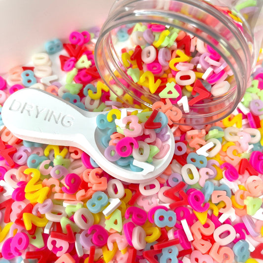 FAKE 10MM Mixed Number, School Polymer Clay Sprinkle Mix (NOT EDIBLE) D47-23