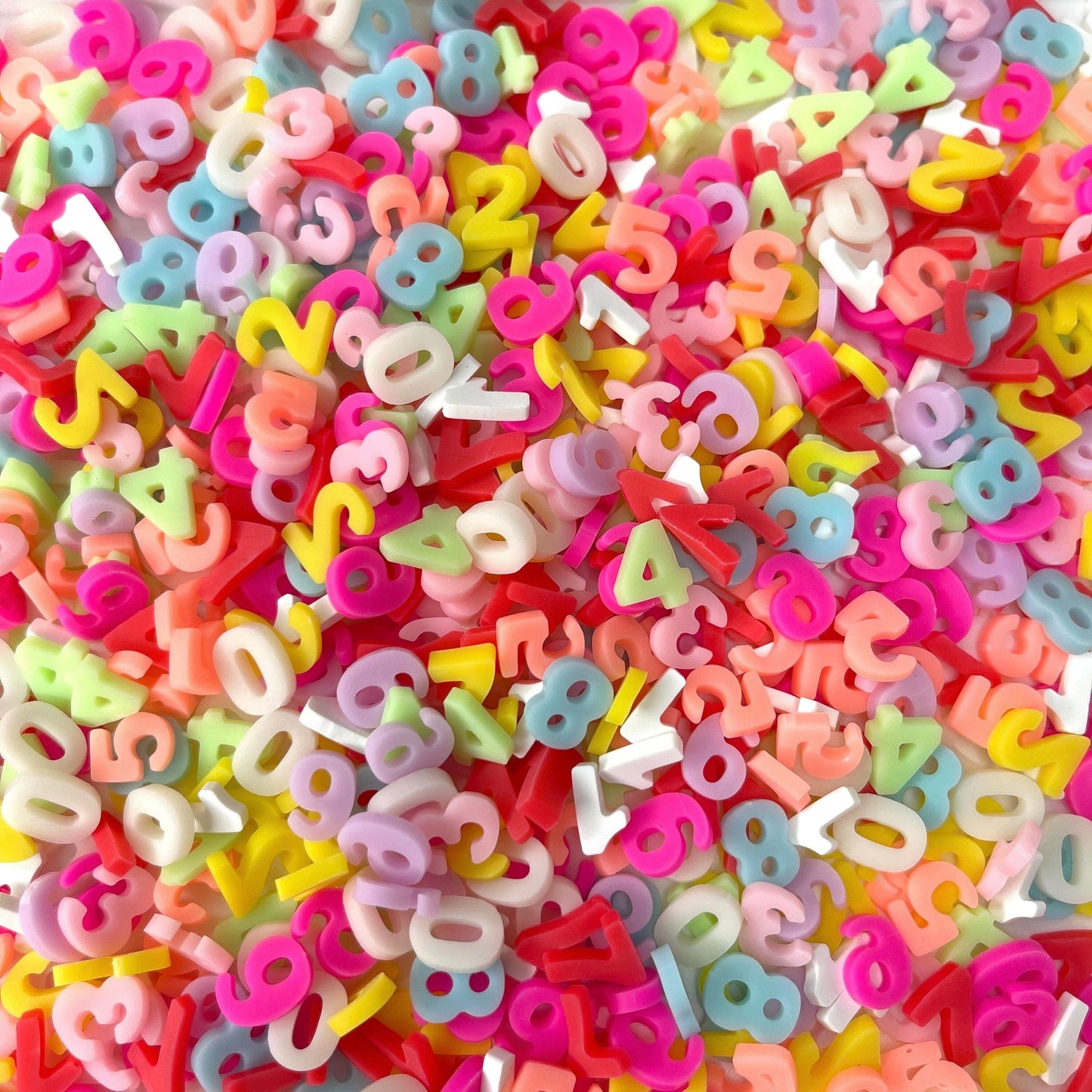 FAKE 10MM Mixed Number, School Polymer Clay Sprinkle Mix (NOT EDIBLE) D47-23