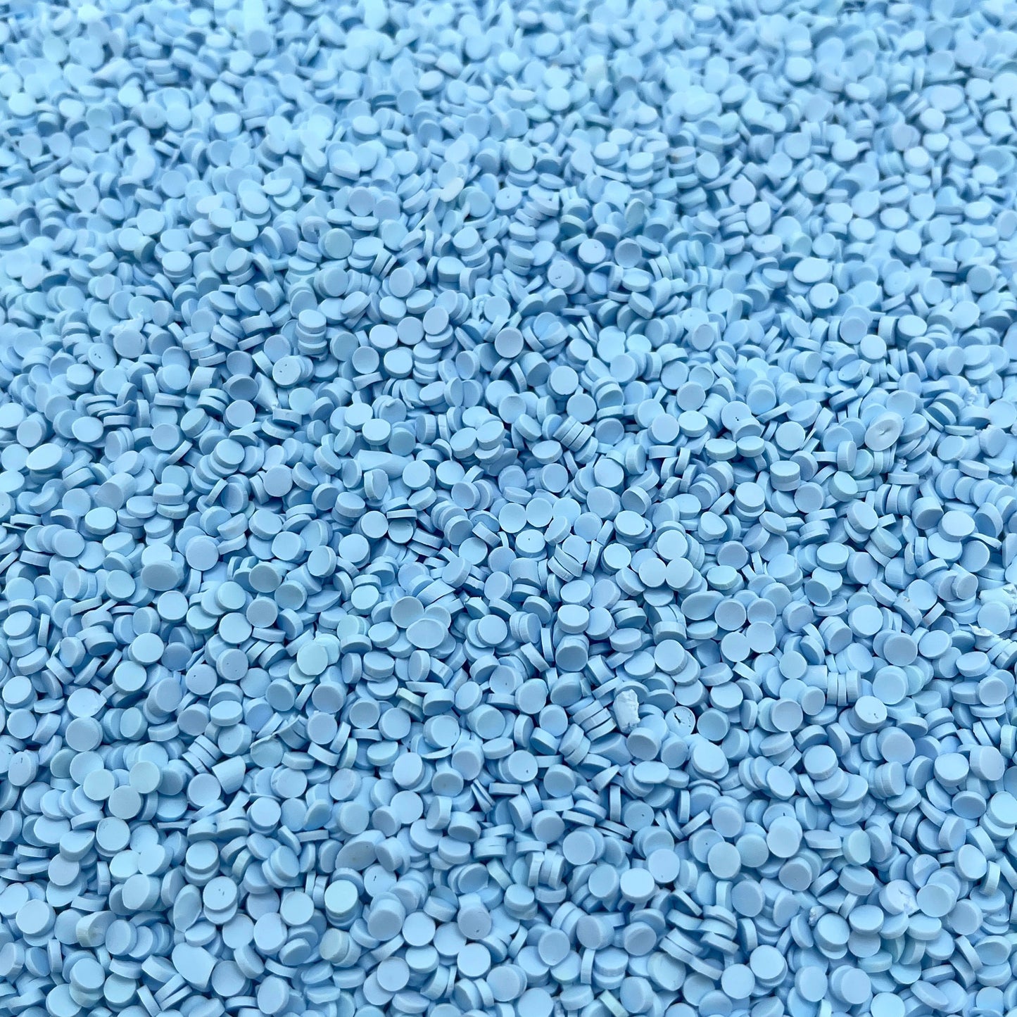 FAKE 3MM Light Blue Round Circle Polymer Clay Sprinkle (NOT EDIBLE) D17-33