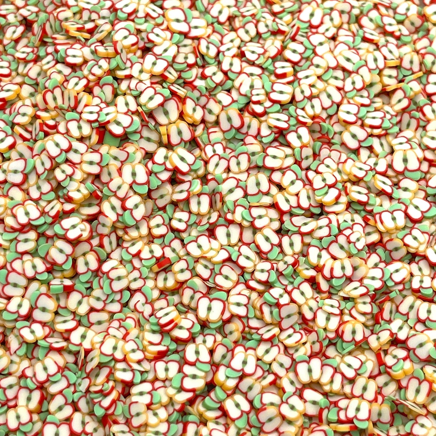 FAKE 5MM Apple Fruit Slices Polymer Clay Sprinkle (NOT EDIBLE) D22-04