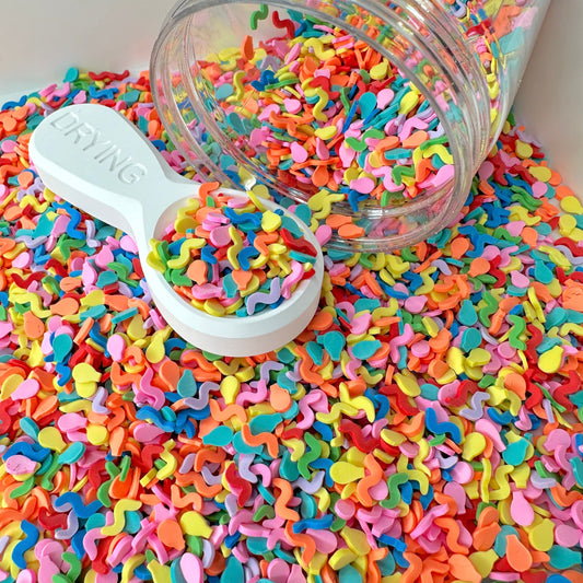 FAKE 5MM Birthday Balloon Streamer Polymer Clay Sprinkle (NOT EDIBLE) D39-04