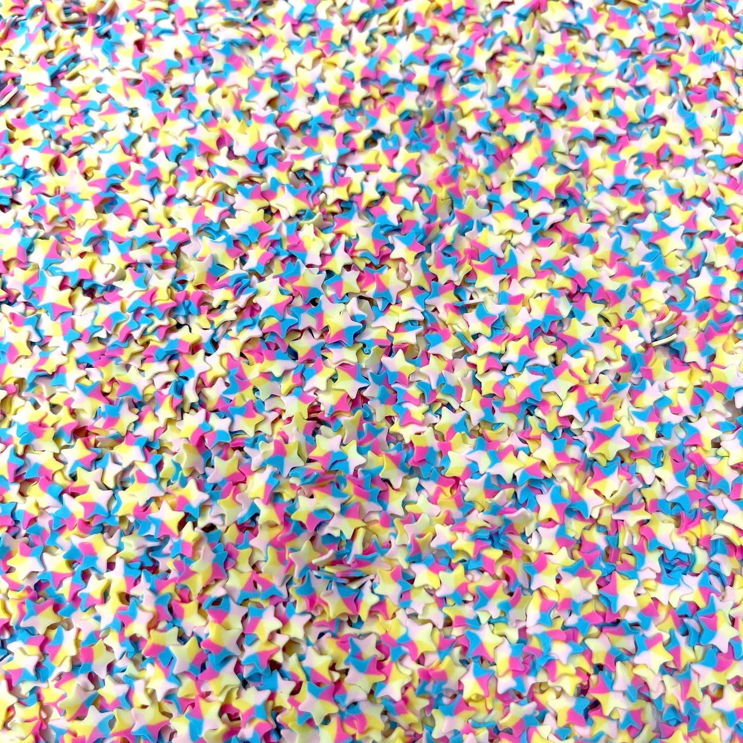 FAKE 5MM Bright Tie Dye Star Polymer Clay Sprinkle Mix (NOT EDIBLE) D28-01