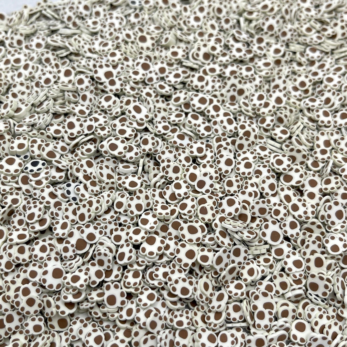 FAKE 5MM Brown Paw, Animal Polymer Clay Sprinkle (NOT EDIBLE) D34-36