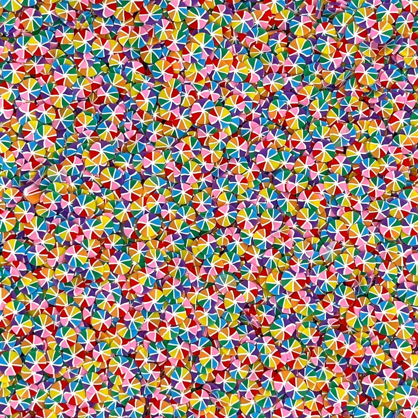 FAKE 5MM Colorful Circle Wheel Polymer Clay Sprinkle (NOT EDIBLE) D36-32