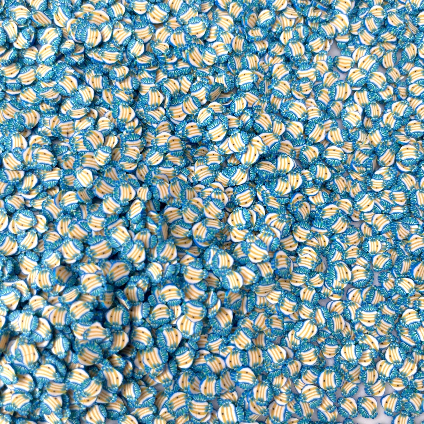 FAKE 5MM Cute Blue Fin Fish, Animal Polymer Clay Sprinkle (NOT EDIBLE) D47-07