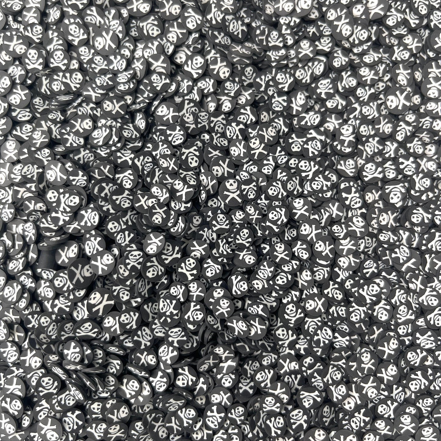 FAKE 5MM Danger Skull, Halloween Polymer Clay Sprinkle (NOT EDIBLE) D46-02