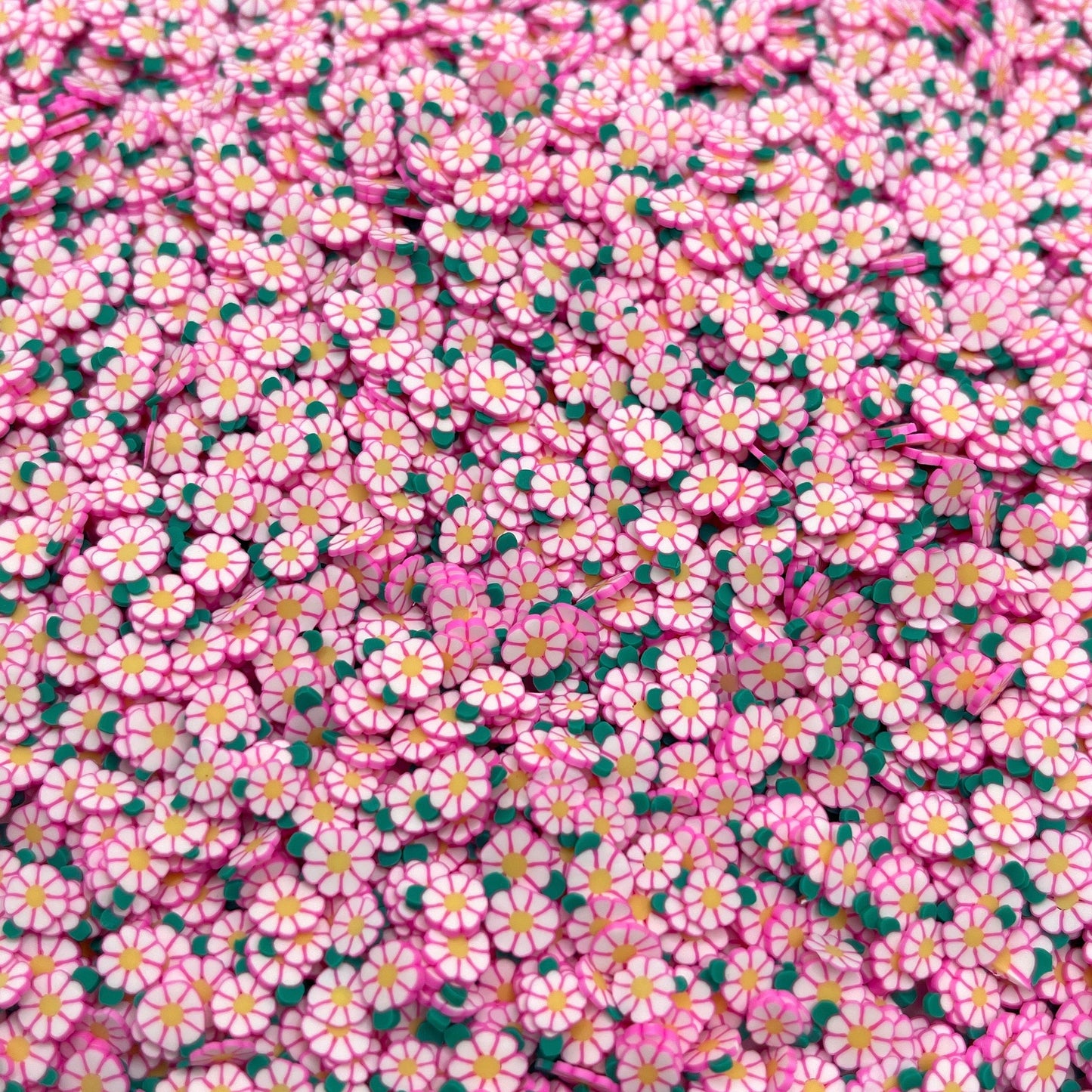 FAKE 5MM Dark Pink Daisy, Floral Polymer Clay Sprinkle (NOT EDIBLE) D29-09